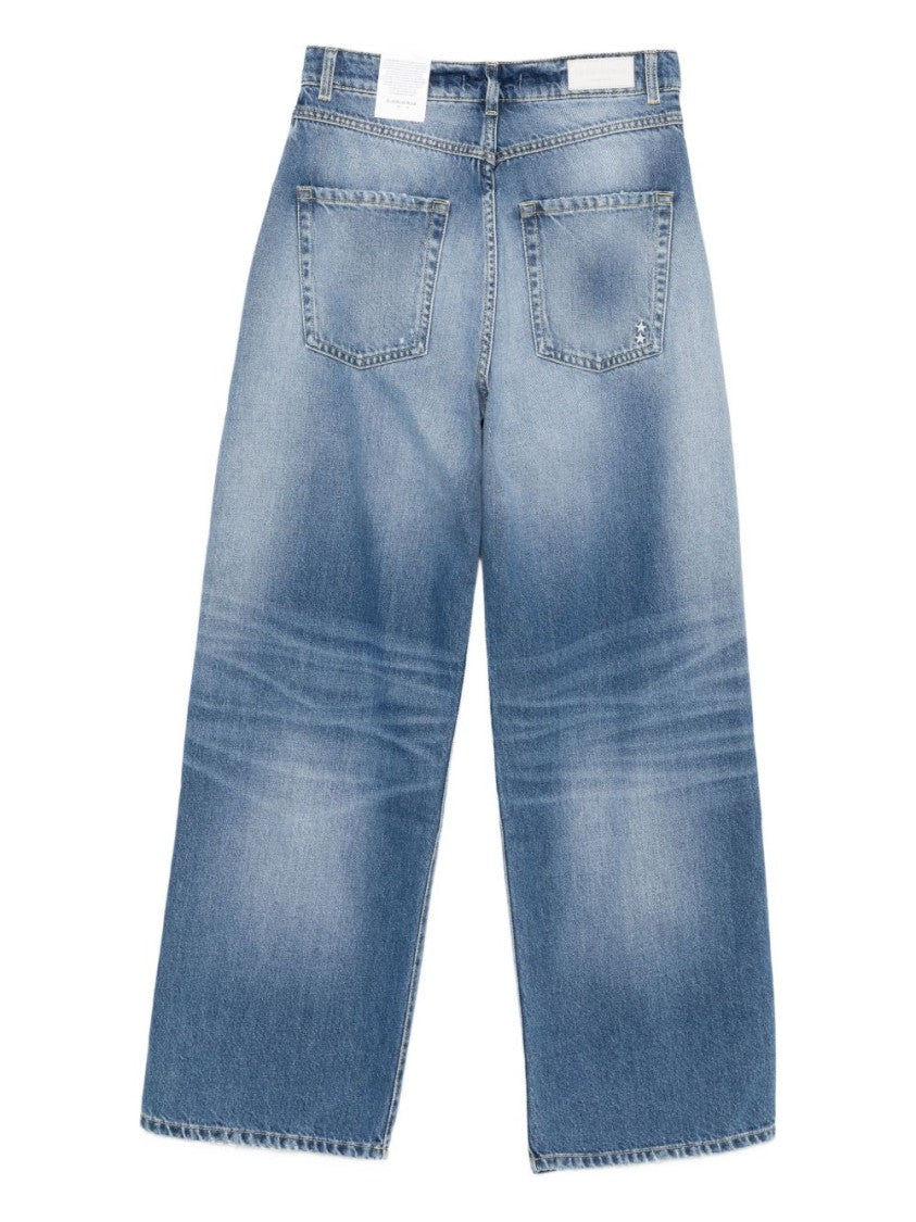 Icon Denim Cropped Wide-Leg Jeans