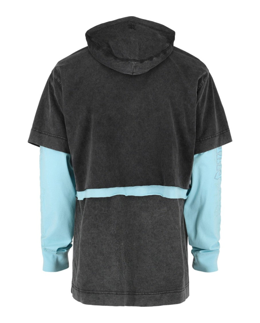 Givenchy Layered Long Sleeve Graphic T-Shirt With Balaclava
