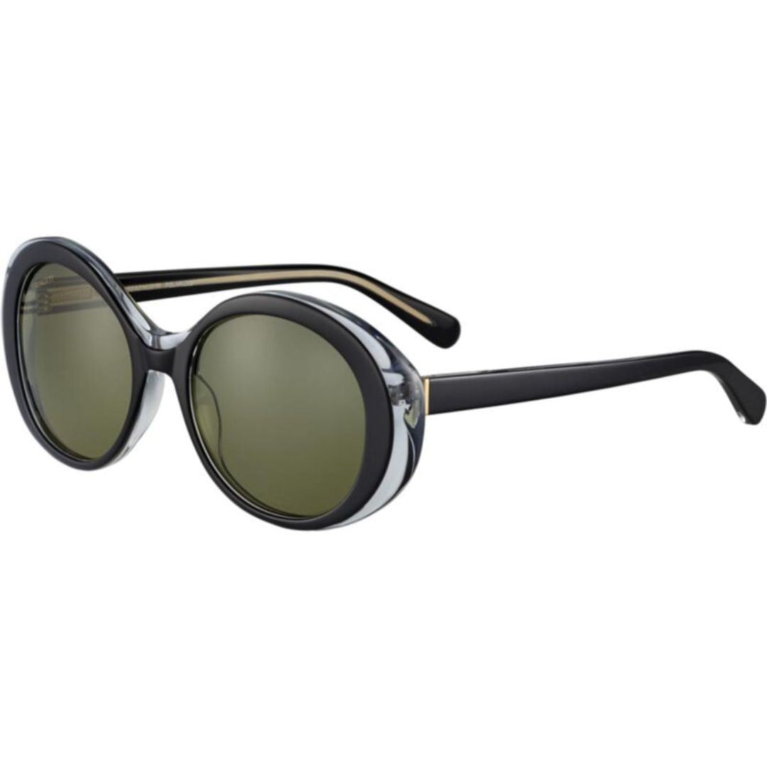 Serengeti Bacall Bold Rounded Black Frame Sunglasses