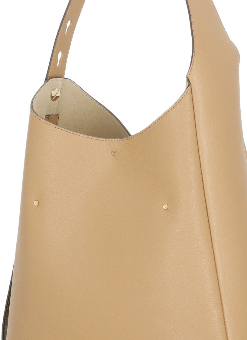 Tory Burch Small Slouchy Leather Hobo Bag With Gold-Tone Accents