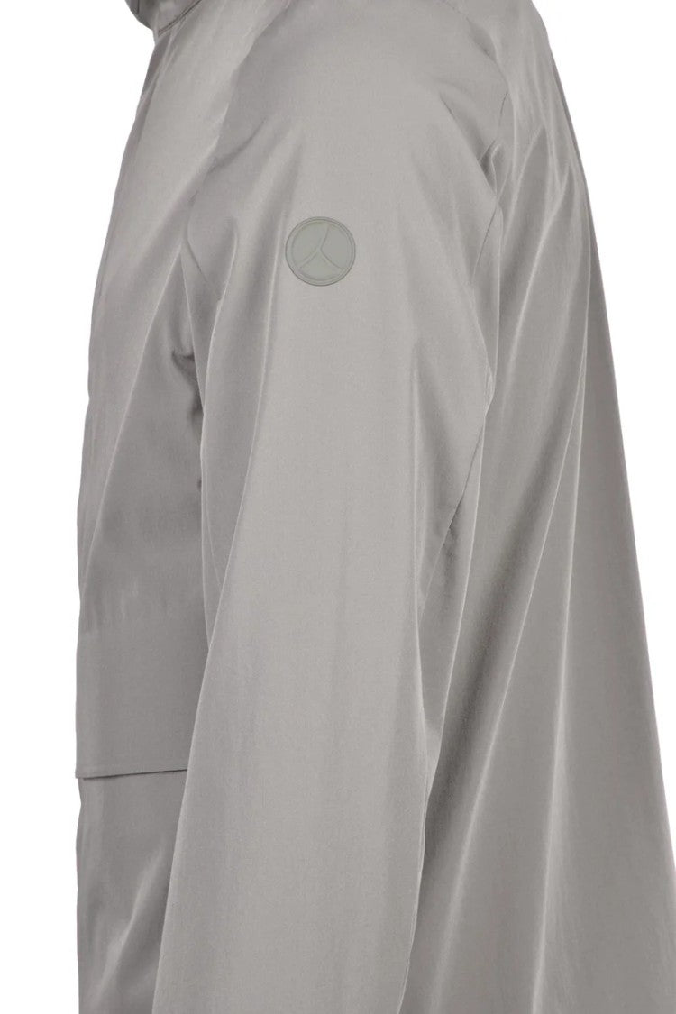 People Of Shibuya Technical Grey Coat With High Collar