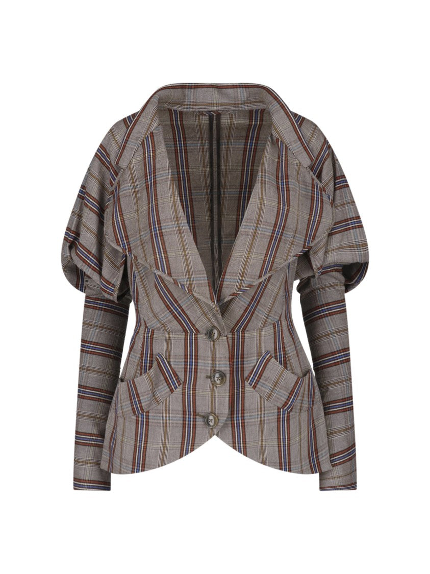 Vivienne Westwood Appetizer Multicolor Check Single-Breasted Viscose Jacket