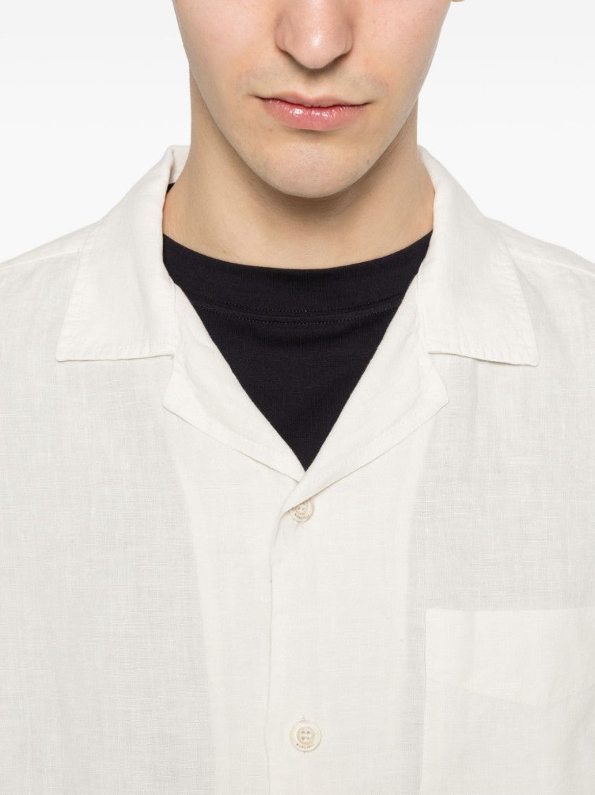 Boglioli Relaxed Fit Camp Collar Linen Shirt