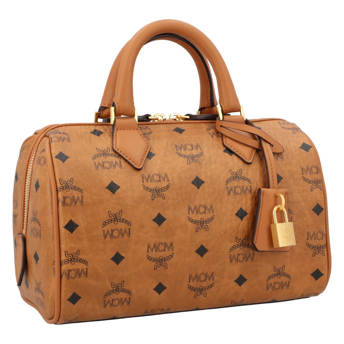 Mcm Ella Boston Bag In Visetos