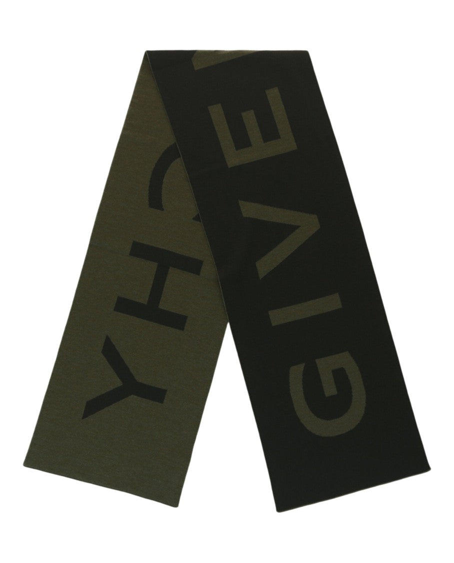 Givenchy Reversible Jacquard Logo Scarf With Bold Text