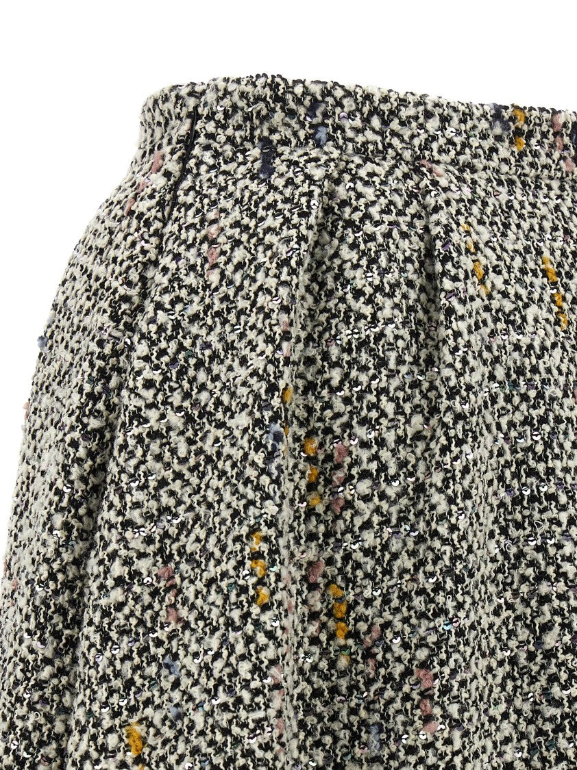 Alessandra Rich Wool Blend Tweed Skirt