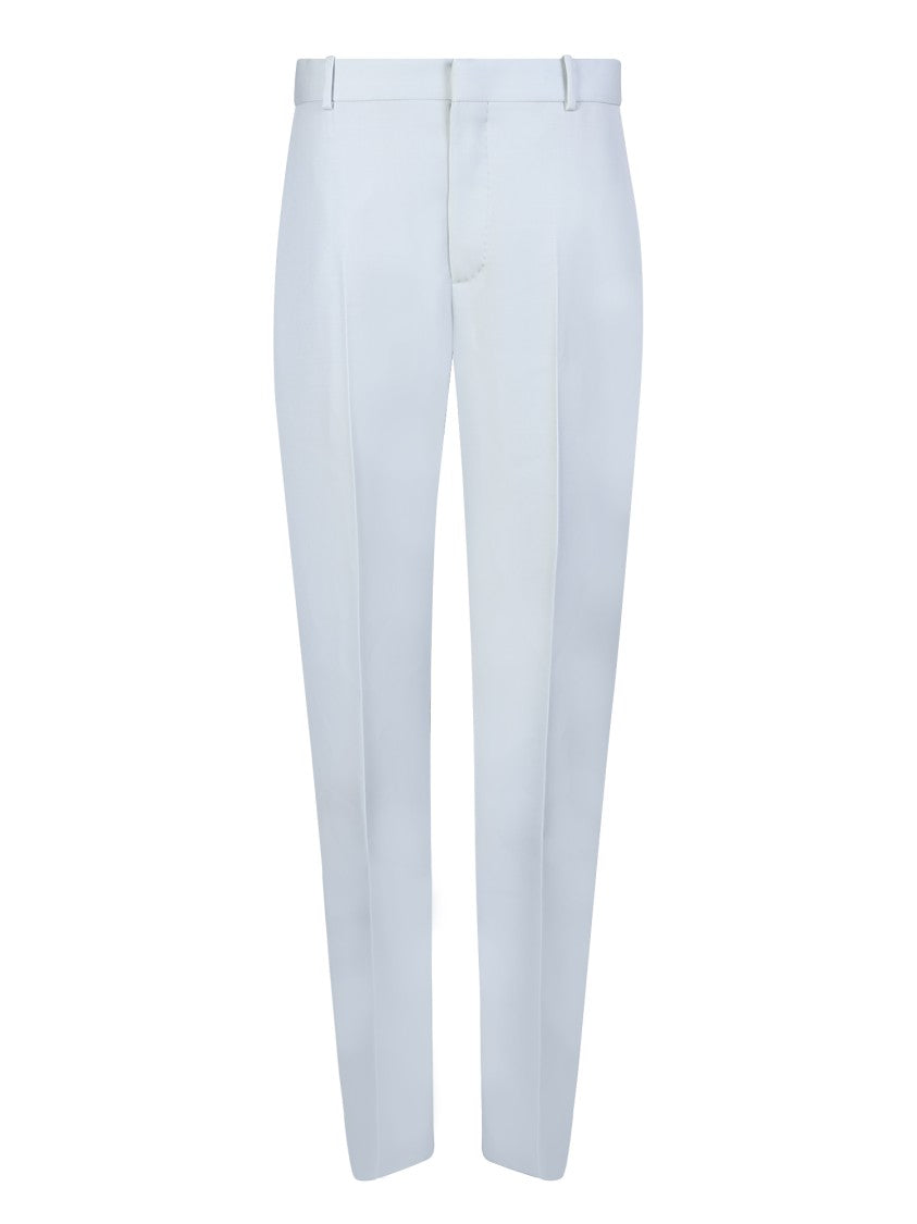 Alexander Mcqueen Green Tailored Cigarette Trousers