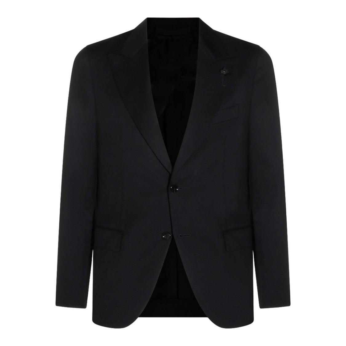 Lardini Black Suit With Classic Collar