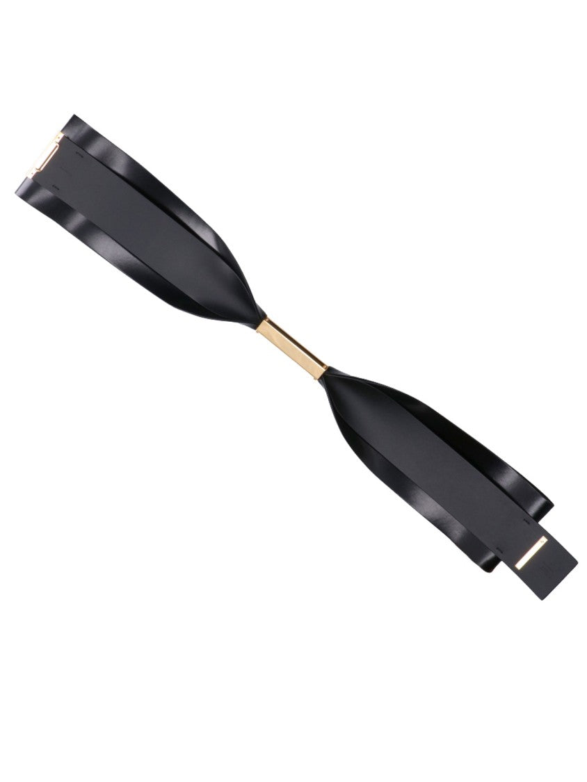 Givenchy Black Leather Wide Belt