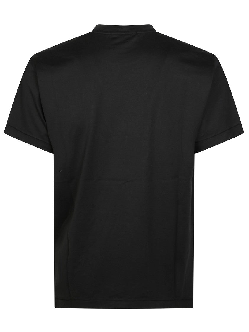Stone Island Black Short-Sleeved T-Shirt With Subtle Logo Patch