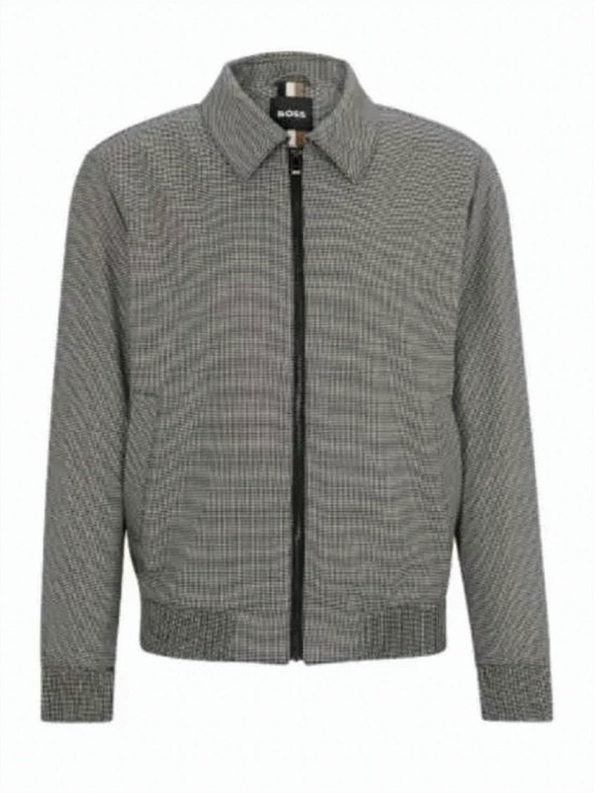 Hugo Boss Structured Houndstooth Design Hugo Boss Jacket