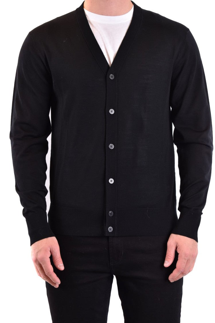 Neil Barrett Button-Up Cardigan In Fine Wool V-Neckline