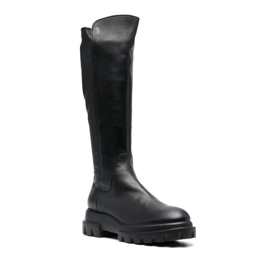 Agl Black Malika Leather Textured Low Boots
