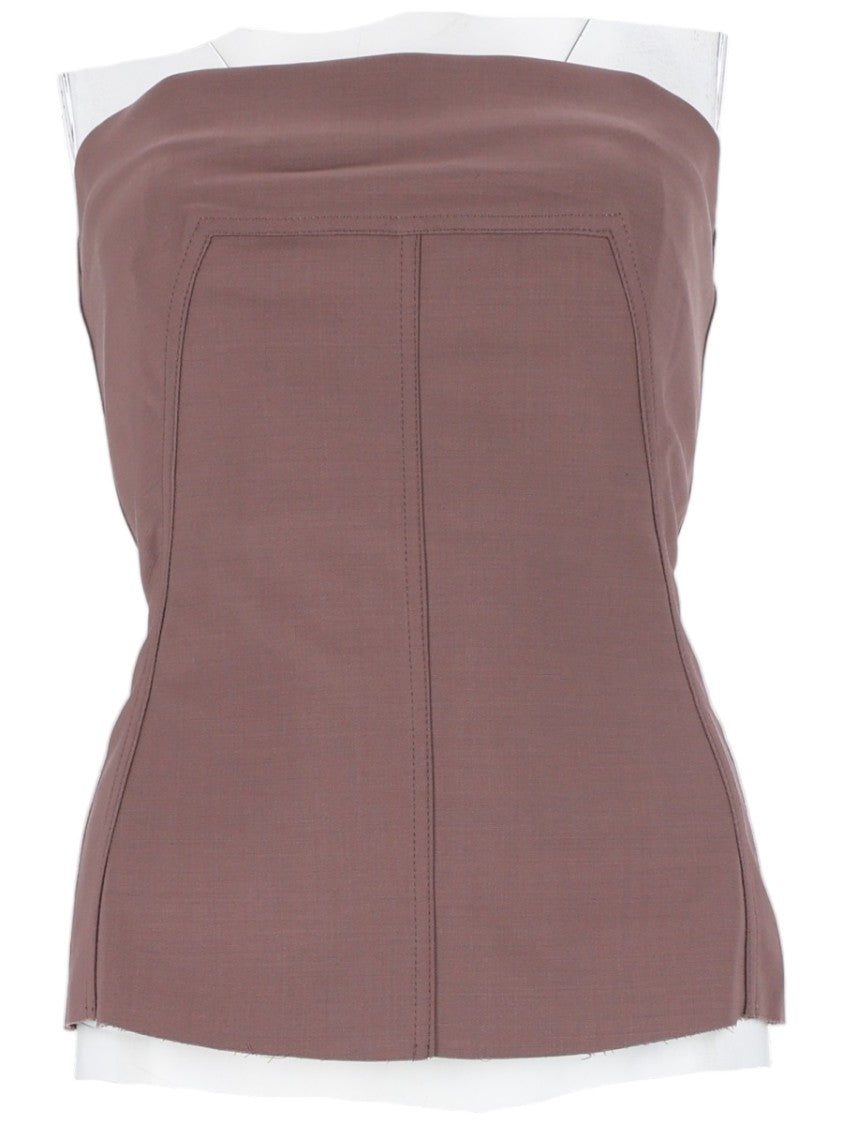 Rick Owens Structured Wool-Blend Bustier Top