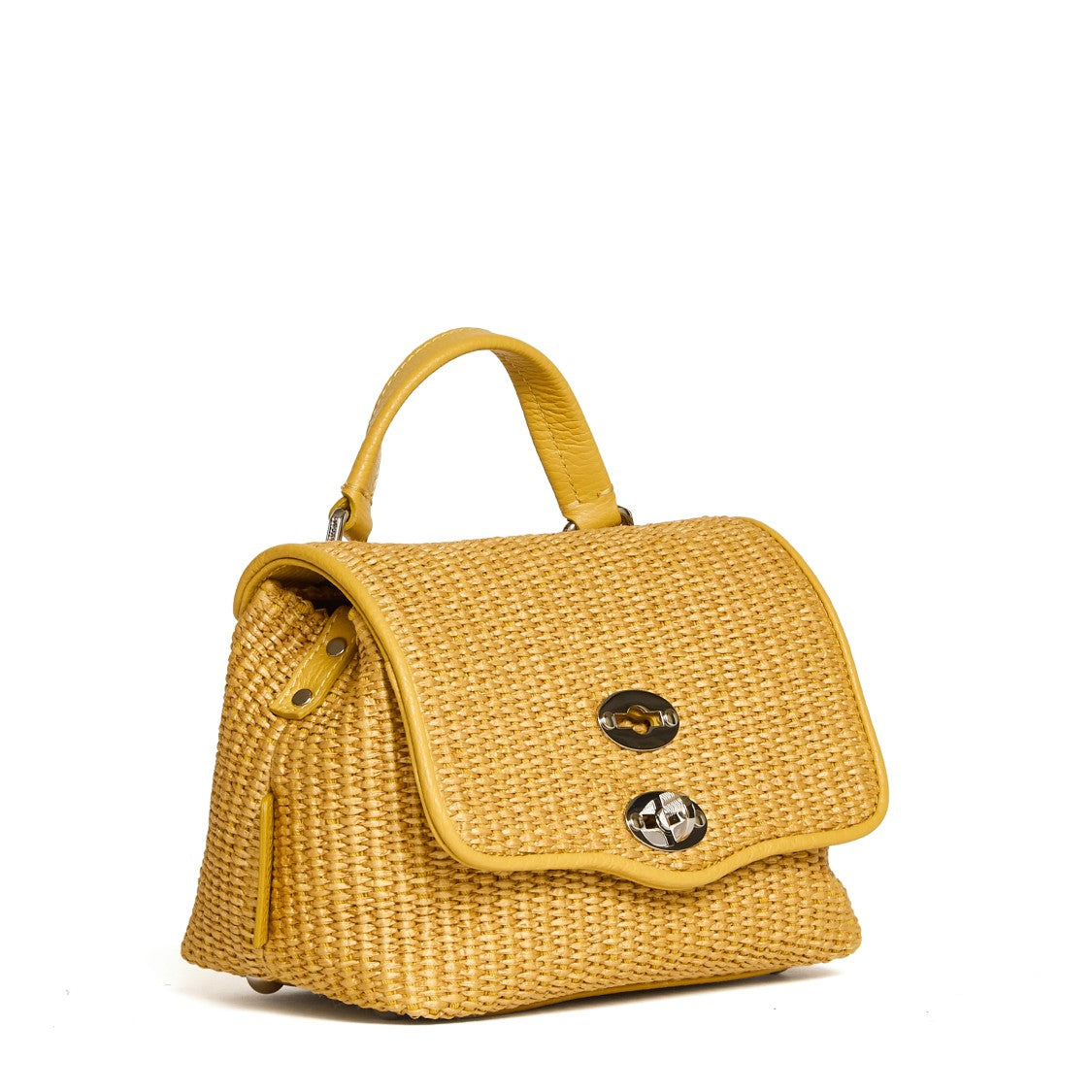 Zanellato Nikel Raffia Baby Postina Handbag