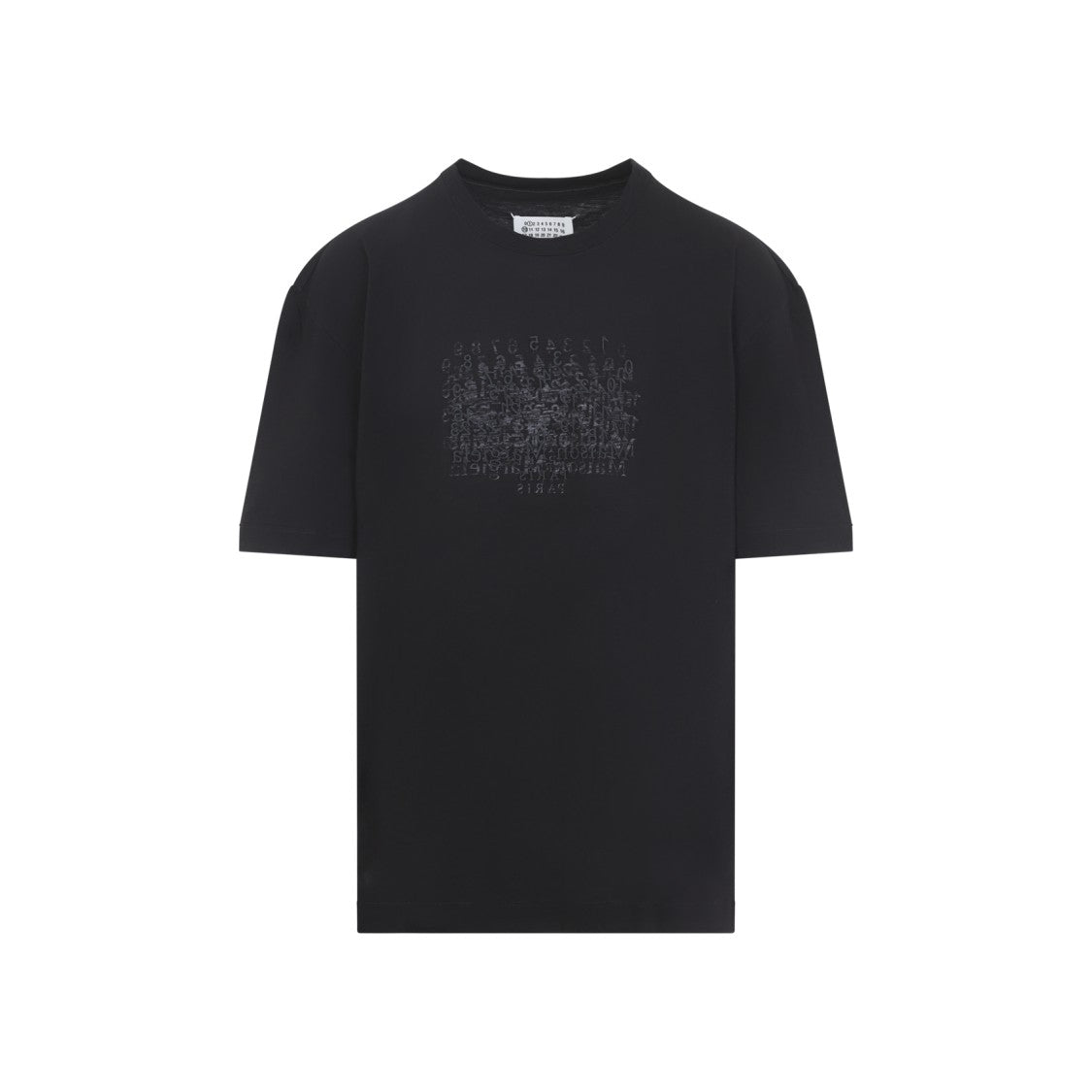 Maison Margiela Black T-Shirt With Abstract Graphic Print