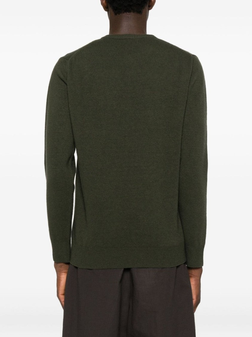 Mc2 Saint Barth Heron Graphic Knit Sweatshirt In Wool Blend