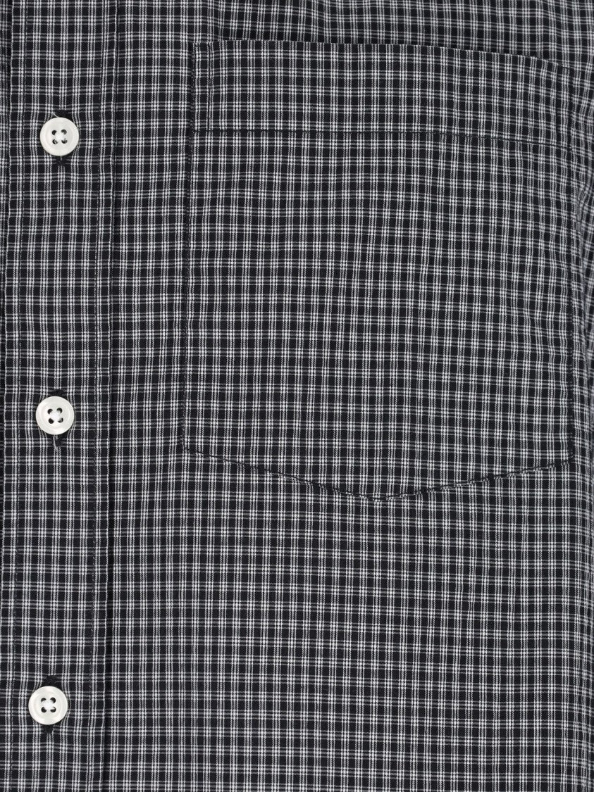 Mfpen Black Executive Checkered Cotton Shirt