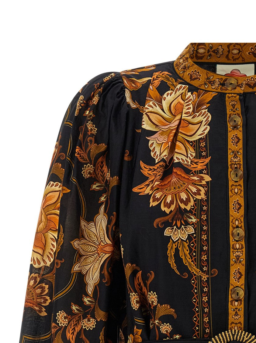 Farm Rio Majestic Garden Black' Dress