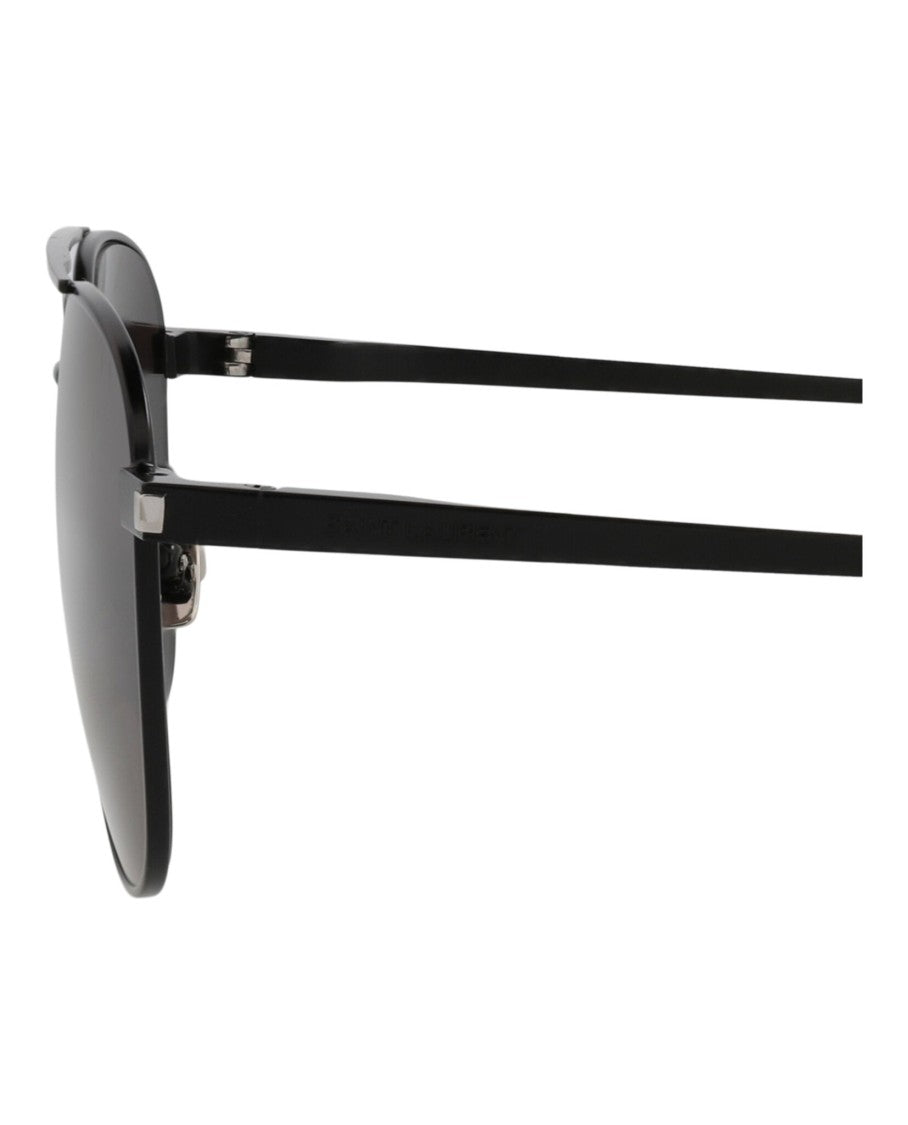 Saint Laurent Aviator-Frame Metal Sunglasses