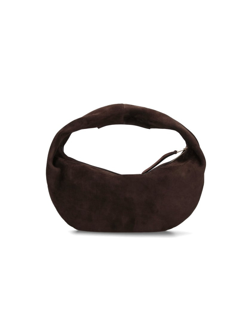 Khaite "Olivia" Hobo Bag – Dark Brown Suede