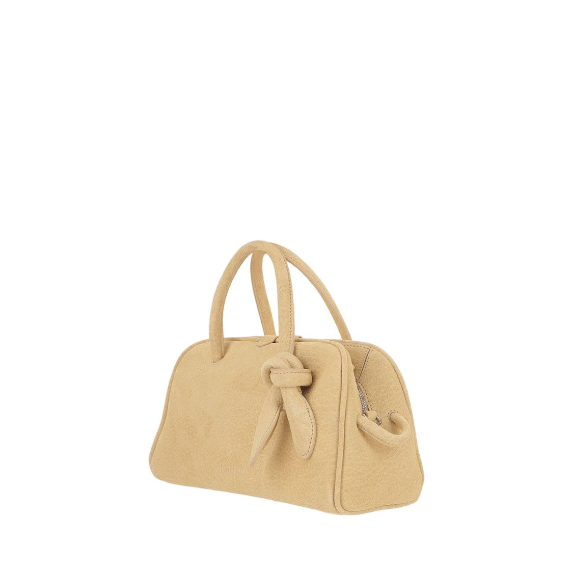 Jacquemus Yellow Il Piccolo Turismo Bow Detail Suede Tote Bag