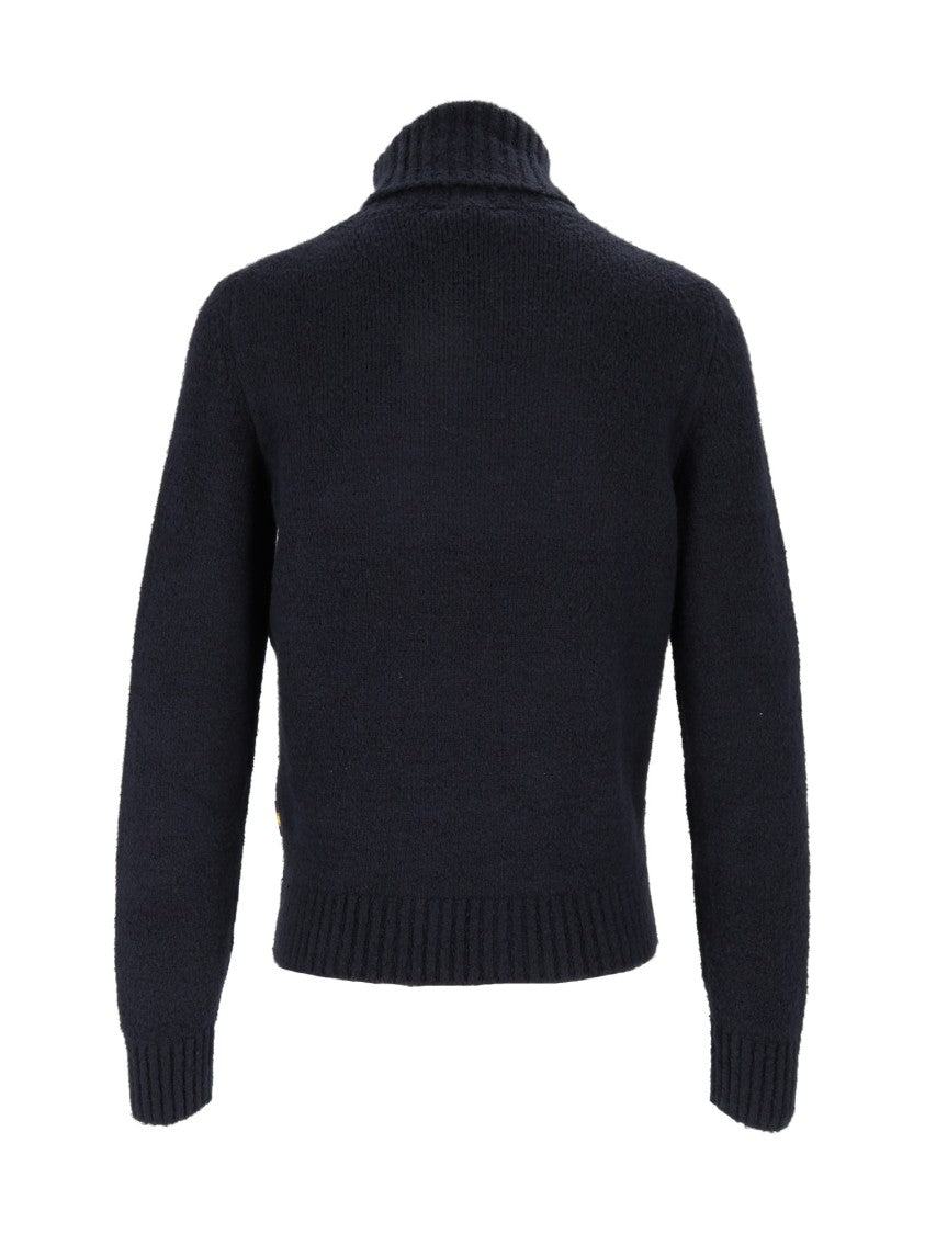 K-Way Peggy Sponge Yarn High Ribbed Turtleneck Sponge Knit Sweater