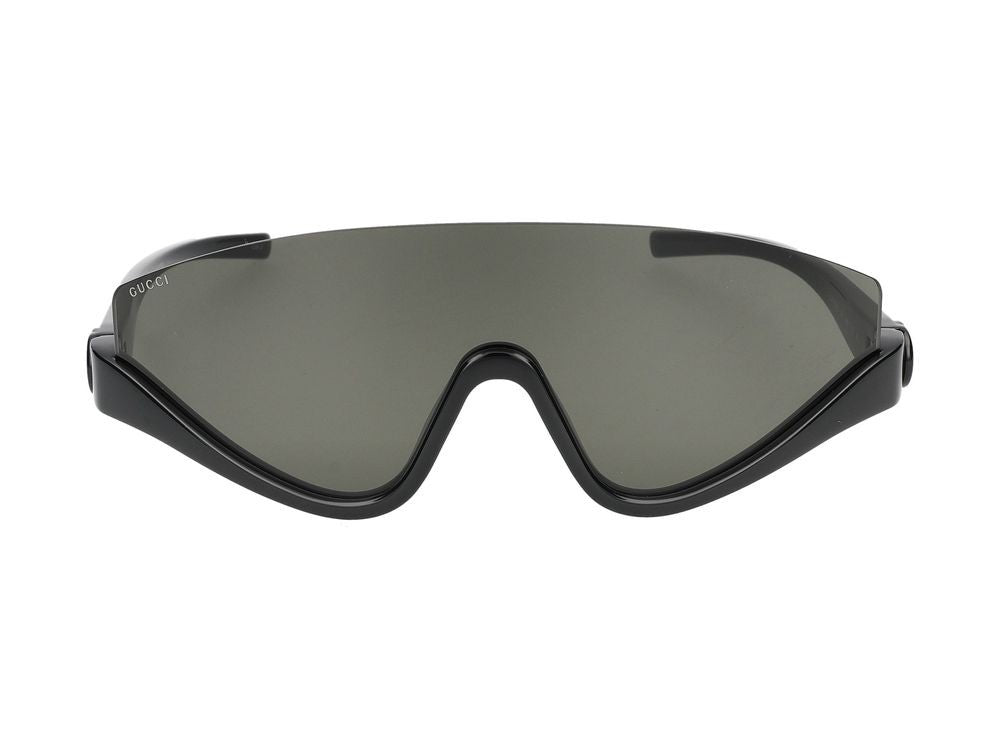 Gucci Black Shield-Style Sunglasses