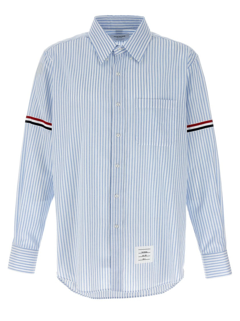 Thom Browne Button-Down Striped Oxford Cotton Shirt