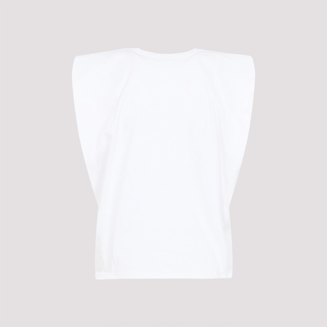 The Frankie Shop Sleeveless T-Shirt With Exaggerated Padded Shoulders