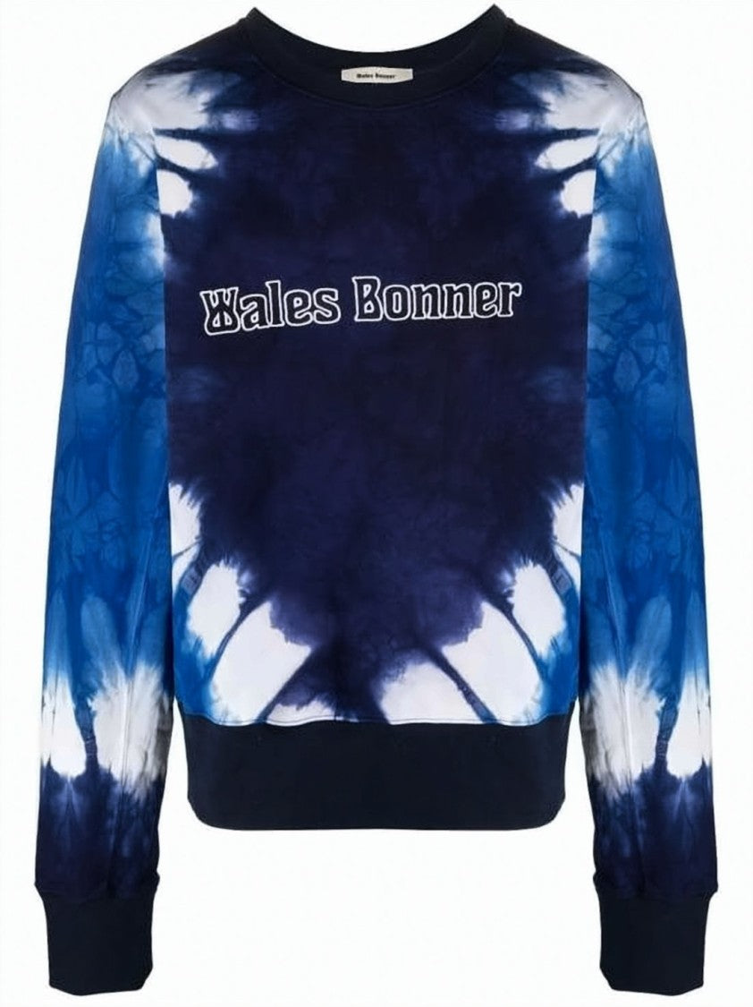 Wales Bonner Tie-Dye Long-Sleeve Sweatshirt With Vintage Logo