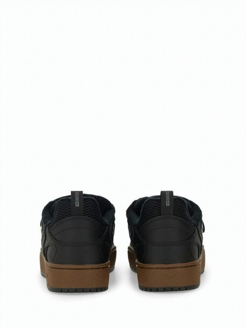 Diesel Calf Leather And Polyester Sneakers