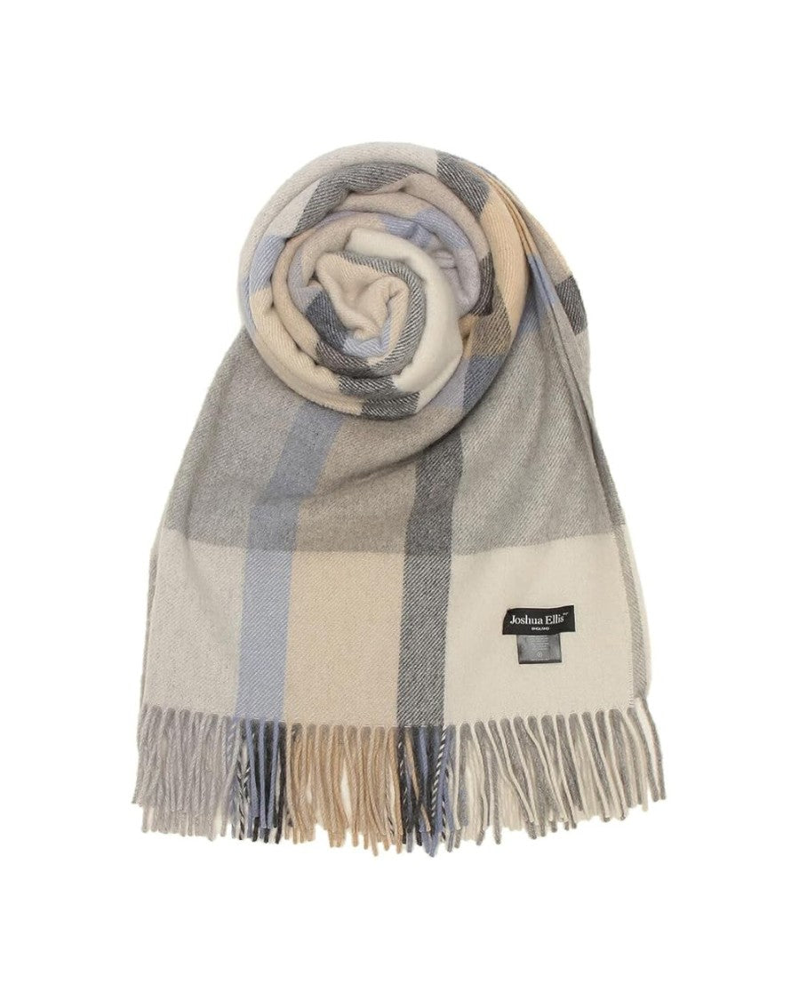 Joshua Ellis Rectangular Cashmere Scarf With Classic Plaid Pattern