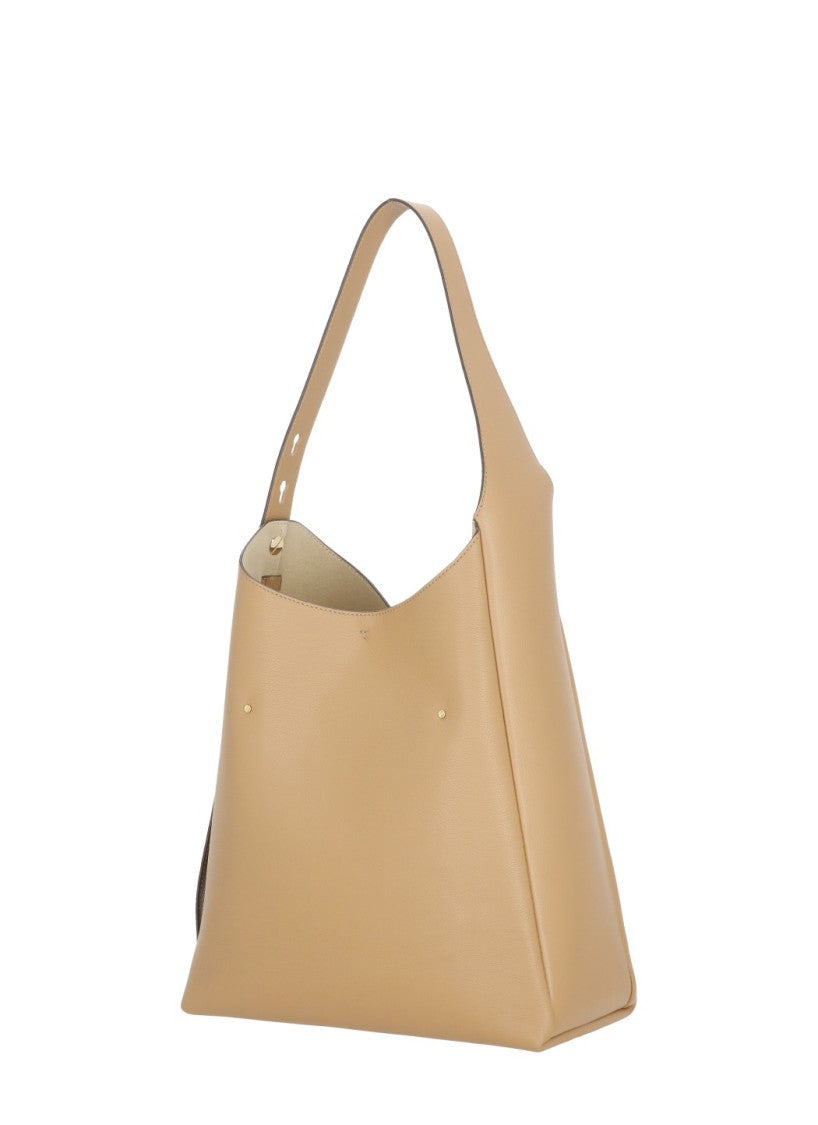 Tory Burch Romy Hobo Bag With Adjustable Strap And Gold-Tone Accents