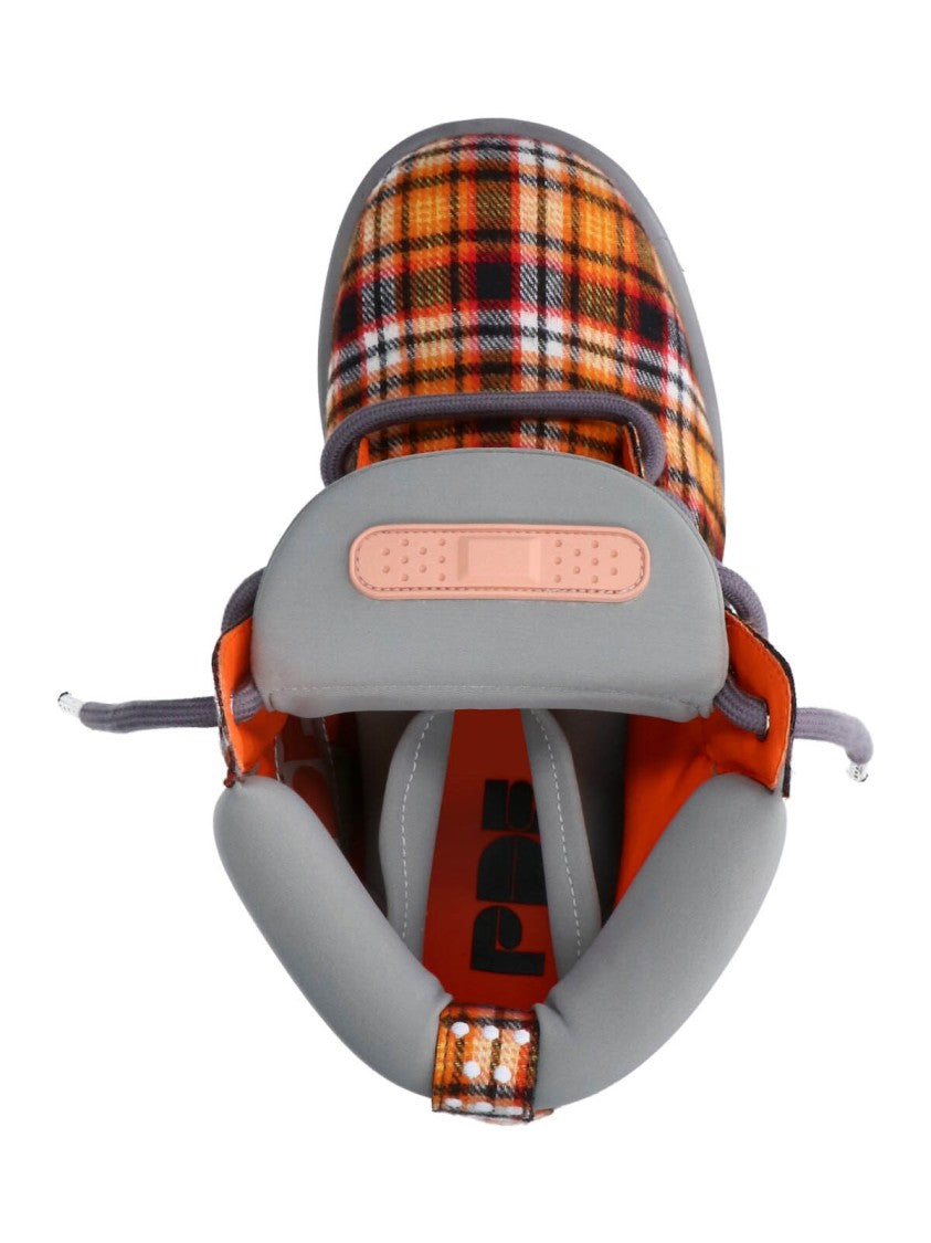 Pdf Orange Plaid Padded Collar Rugged Boots