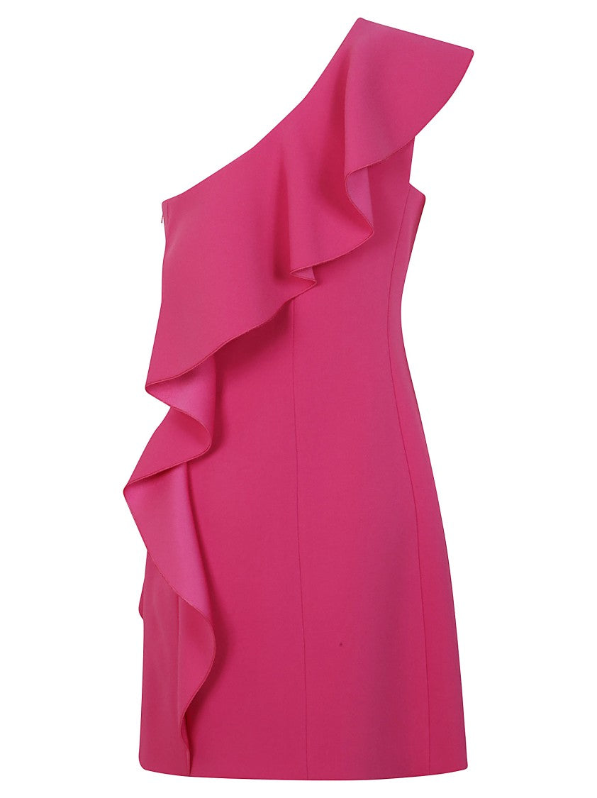 Max Mara One-Shoulder Mini Dress With Cascading Ruffle Detail
