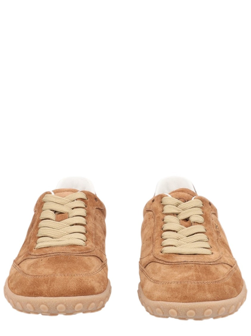 Tod's Brown Suede Rubber Sole Sneakers