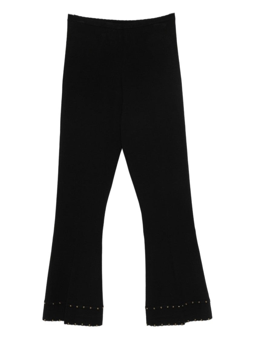 Twin-Set Flared Trousers With Subtle Studded Detailing