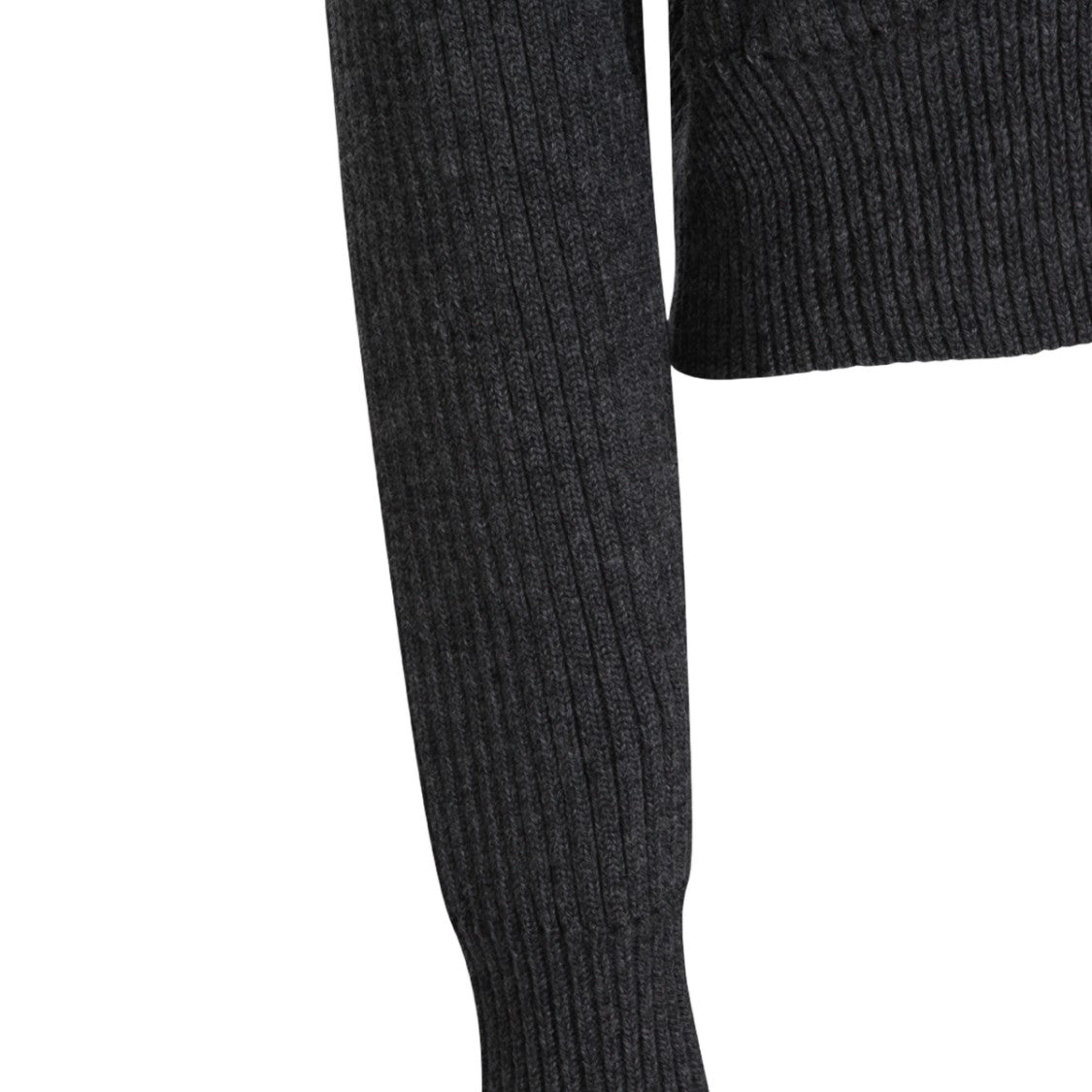 Givenchy Cropped Black Sweater With Ribbed Knit