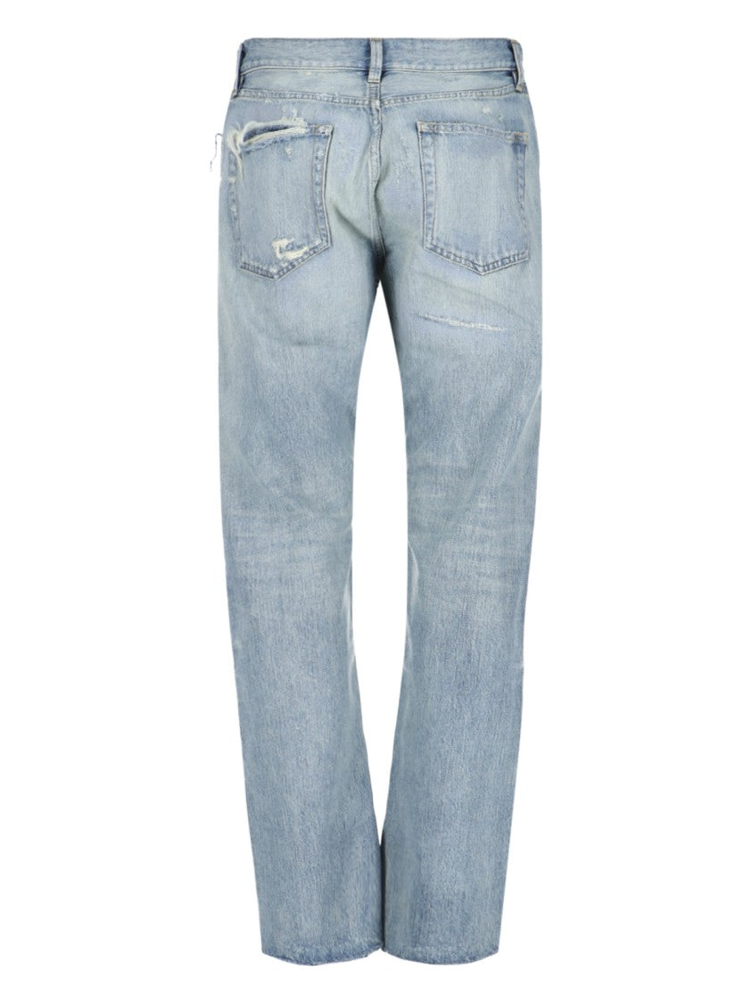 Fear Of God Light Blue Distressed Jeans - Light Blue