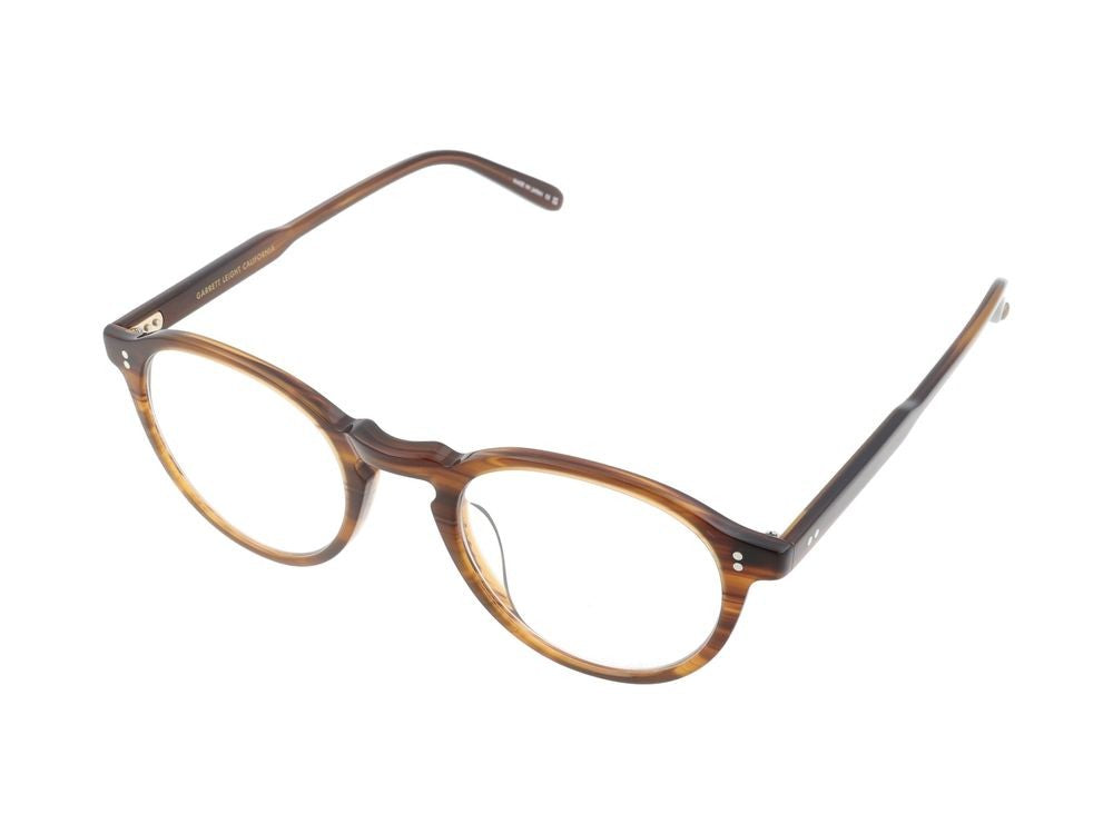 Garrett Leight Rounded Cherry Wood Finish Optical Glasses