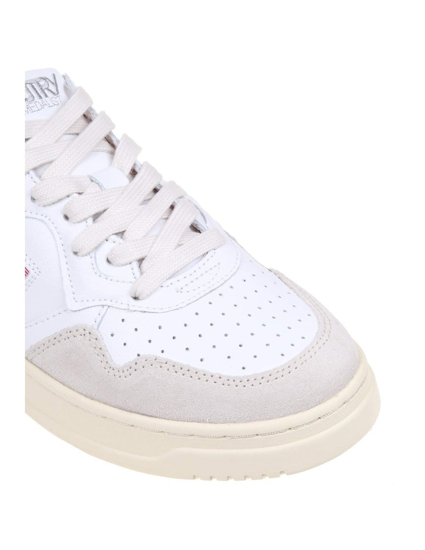 Autry Sneakers In Leather And Suede Color White And Blue