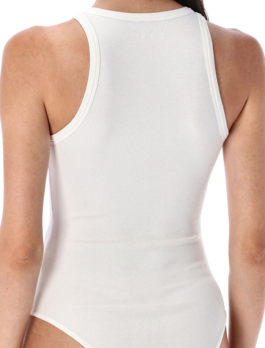 Alaïa Sculpting-Rib Jersey Bodysuit