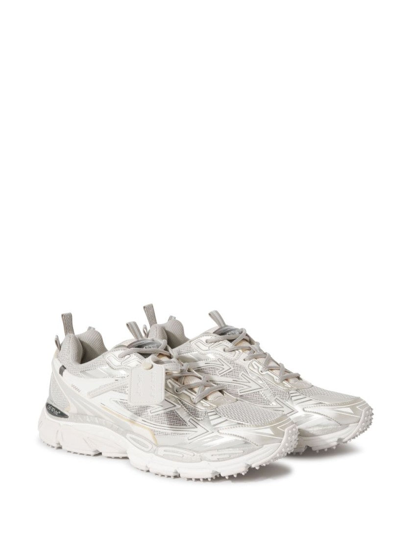Off-White Sporty Grey And Silver Off-White Sneakers