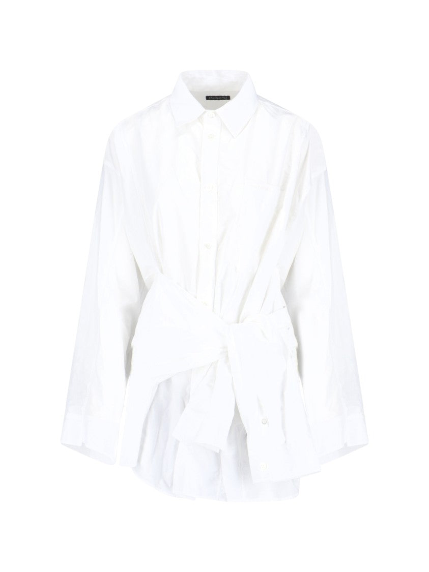 Balenciaga Double Sleeve Shirt – White