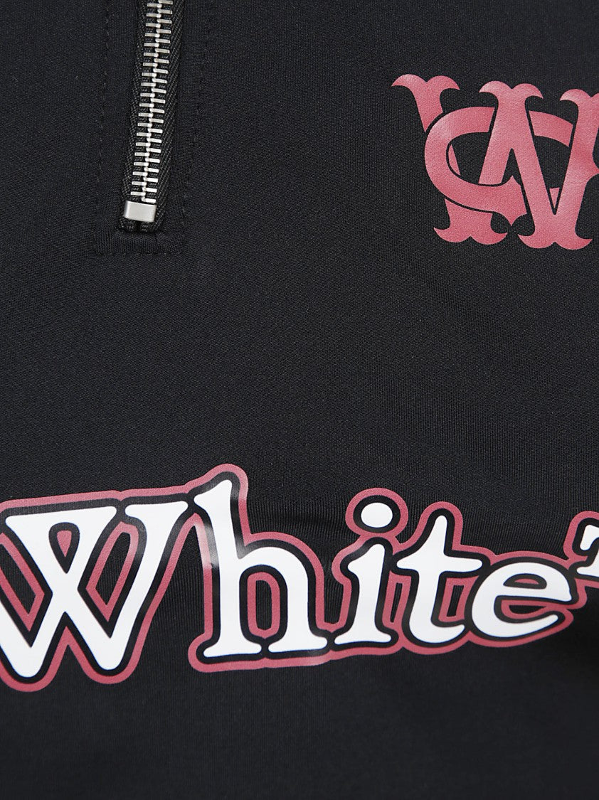 Off-White High Collar Sleeveless Off-White Top