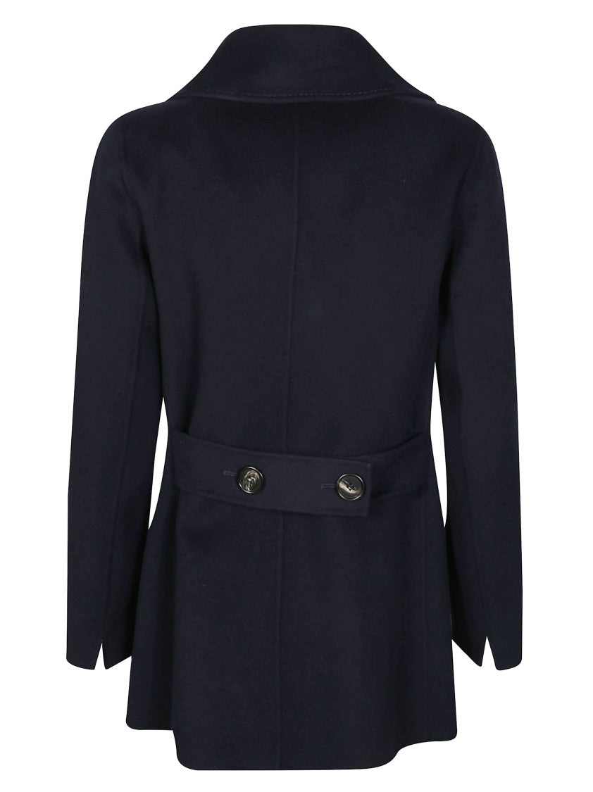 Max Mara Double-Breasted Picot Peacoat