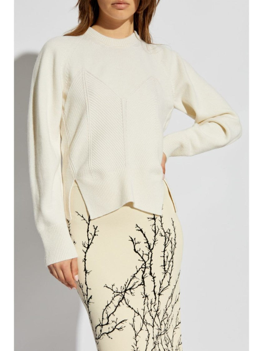 Alexander Mcqueen Geometric-Pattern Wool-Cashmere Blend Sweater