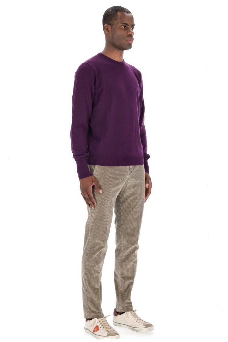 Drumohr Solid Color Pure Cashmere Crewneck Sweater