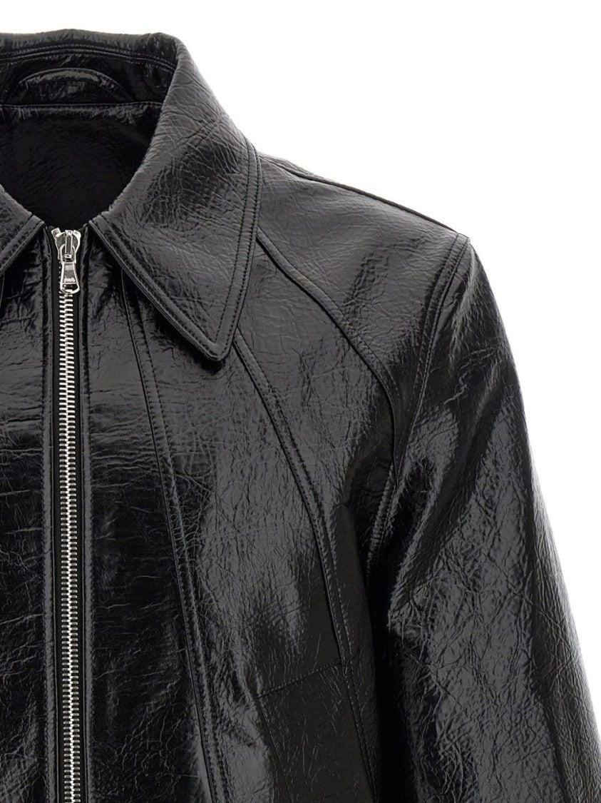 Séfr Textured Black Duke Jacket With Structured Silhouette